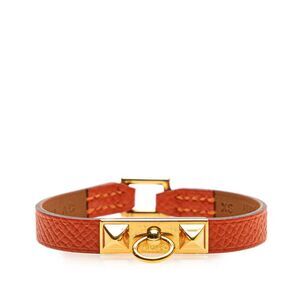Pre Loved hermes Collier de Chien Bracelet Women Orange Bracelets